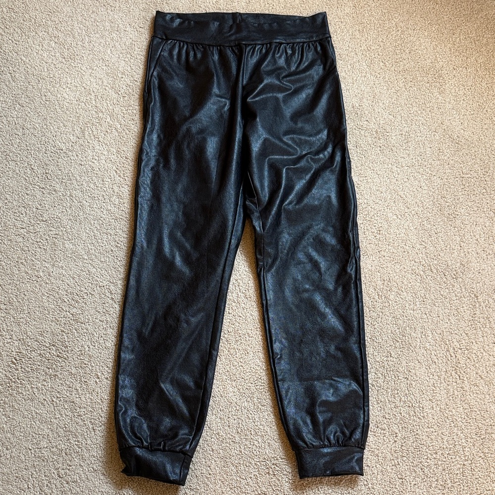 Commando Black Faux Leather Ankle Pants